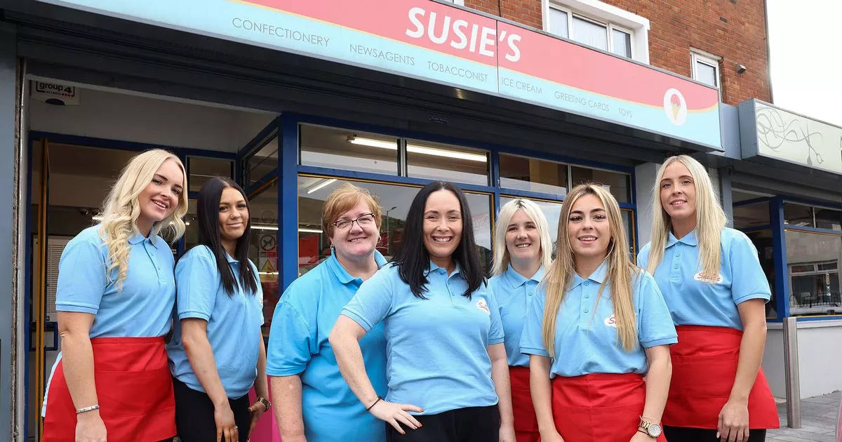The Susie's team outside the Belfast store